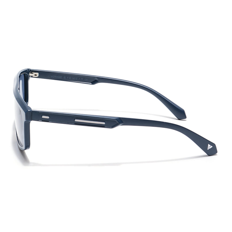 Voyage Select Rectangle Polarized Sunglasses (Blue Lens | Navy Blue Frame - SLPMG6203)