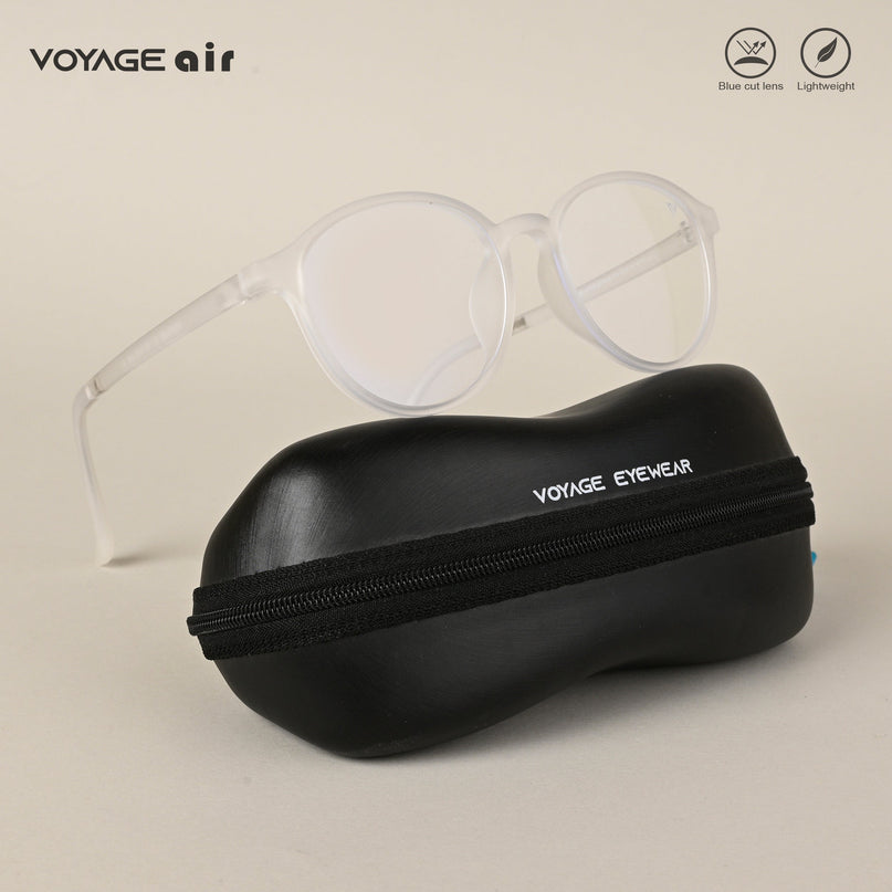 Voyage Air Transparent Round Eyeglasses for Men & Women - MG4378-C5