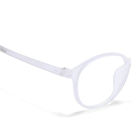 Voyage Air Transparent Round Eyeglasses for Men & Women - MG4378-C5