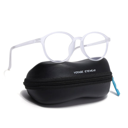 Voyage Air Transparent Round Eyeglasses for Men & Women - MG4378-C5