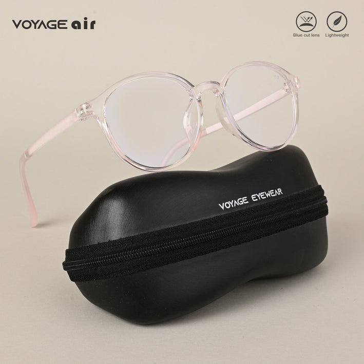 Voyage Air Transparent Round Eyeglasses for Men & Women - MG4379-C2