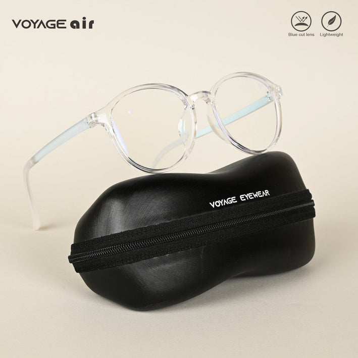 Voyage Air Transparent Round Eyeglasses for Men & Women - MG4380-C3