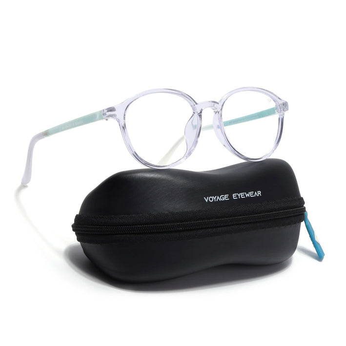 Voyage Air Transparent Round Eyeglasses for Men & Women - MG4380-C3