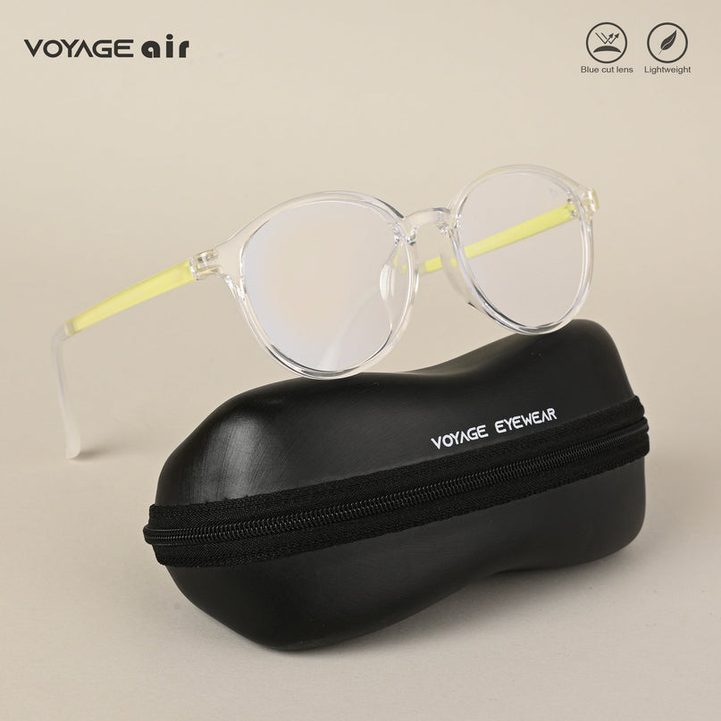 Voyage Air Transparent Round Eyeglasses for Men & Women - MG4381-C4