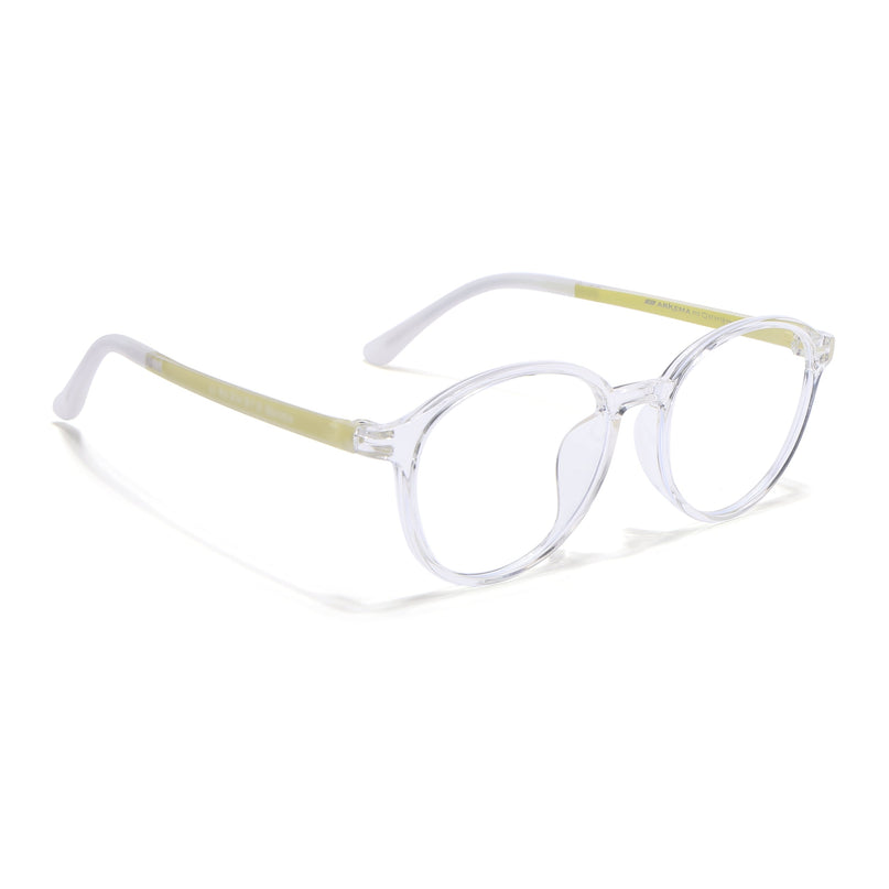 Voyage Air Transparent Round Eyeglasses for Men & Women - MG4381-C4