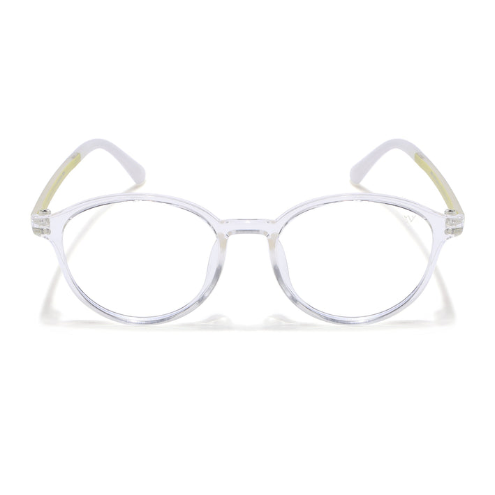 Voyage Air Transparent Round Eyeglasses for Men & Women - MG4381-C4