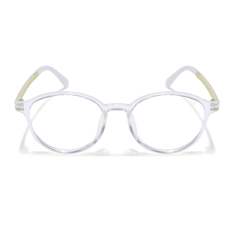 Voyage Air Transparent Round Eyeglasses for Men & Women - MG4381-C4