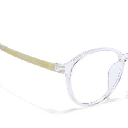 Voyage Air Transparent Round Eyeglasses for Men & Women - MG4381-C4