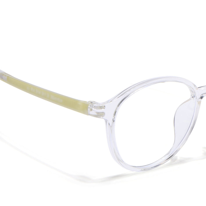 Voyage Air Transparent Round Eyeglasses for Men & Women - MG4381-C4