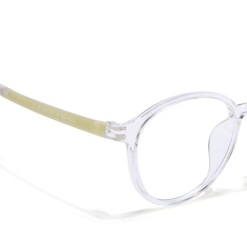 Voyage Air Transparent Round Eyeglasses for Men & Women - MG4381-C4
