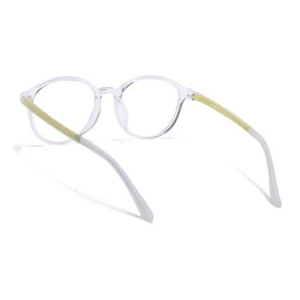 Voyage Air Transparent Round Eyeglasses for Men & Women - MG4381-C4