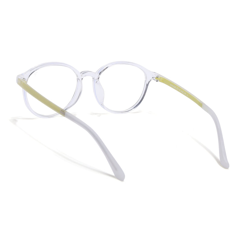 Voyage Air Transparent Round Eyeglasses for Men & Women - MG4381-C4