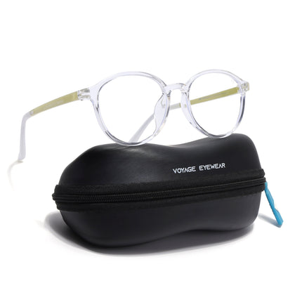Voyage Air Transparent Round Eyeglasses for Men & Women - MG4381-C4
