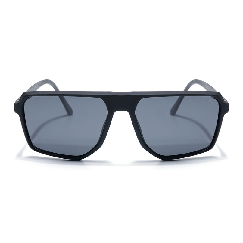 Eyejack Black Wayfarer Polarized Sunglasses for Men & Women (91127PCL1132)