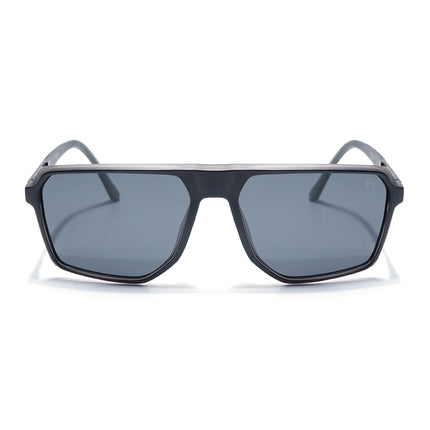 Eyejack Matt Black Wayfarer Polarized Sunglasses for Men & Women (91127PCL1133)