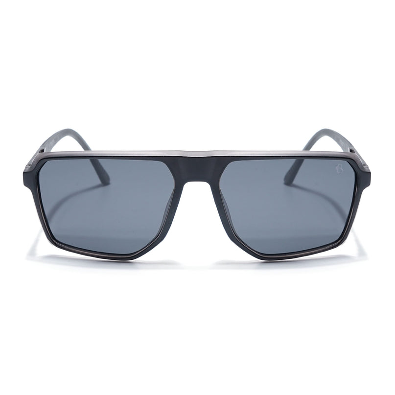 Eyejack Matt Black Wayfarer Polarized Sunglasses for Men & Women (91127PCL1133)