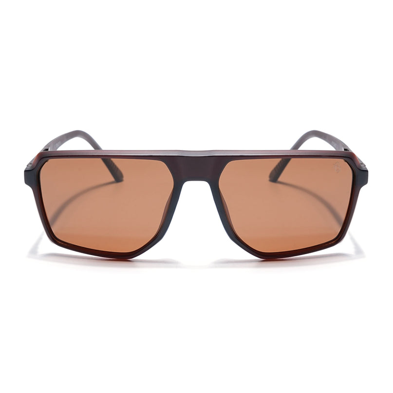 Eyejack Brown Wayfarer Polarized Sunglasses for Men & Women (91127PCL1134)