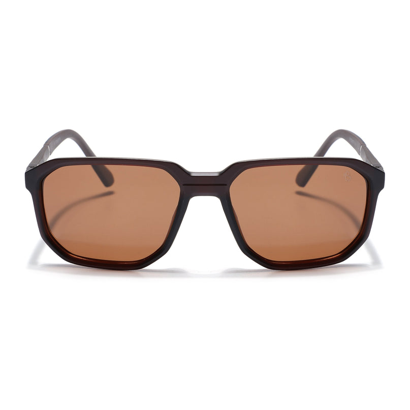 Eyejack Brown Wayfarer Polarized Sunglasses for Men & Women (91128PCL1139)