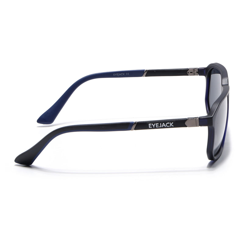 Eyejack Blue Wayfarer Polarized Sunglasses for Men & Women (91128PCL1140)