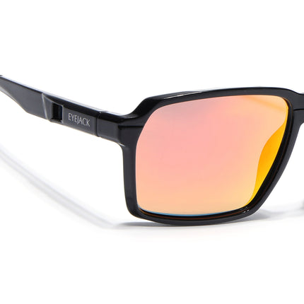 Eyejack Shine Black Wayfarer Polarized Sunglasses for Men & Women (91141PCL1143)