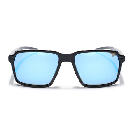 Eyejack Shine Black Wayfarer Polarized Sunglasses for Men & Women (91141PCL1144)