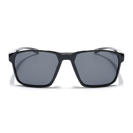 Eyejack Black Square Polarized Sunglasses for Men & Women (91143PCL1147)
