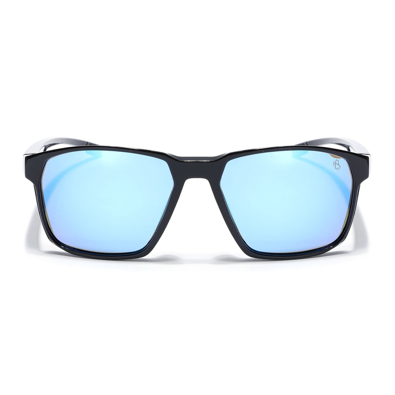 Eyejack Shine Black Square Polarized Sunglasses for Men & Women (91143PCL1149)
