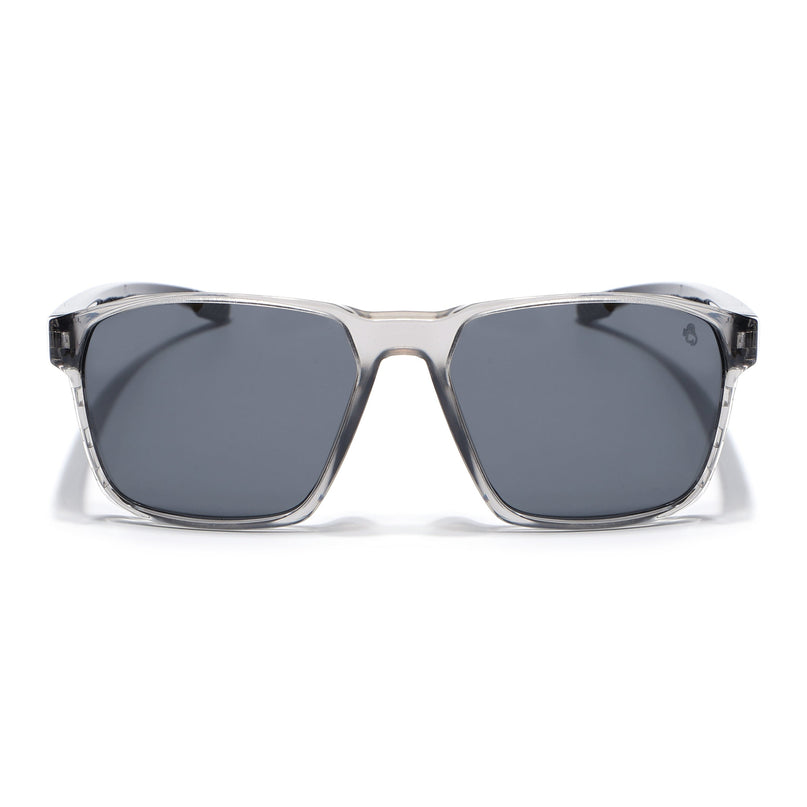 Eyejack Grey Square Polarized Sunglasses for Men & Women (91143PCL1150)