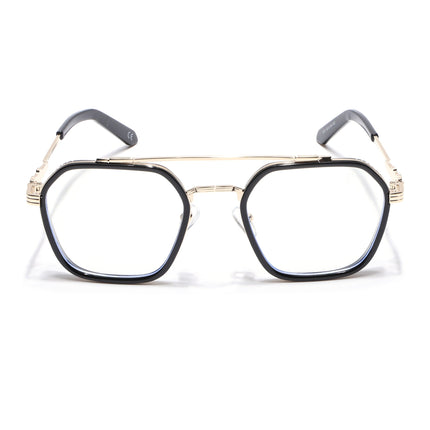 Voyage Black & Golden Wayfarer Eyeglasses for Men & Women - MG5166-C1