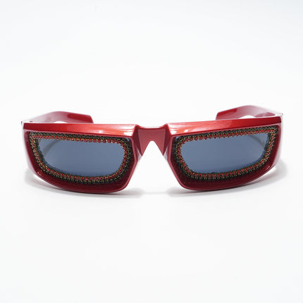 Black Wrap-Around Sunglasses - MG4355