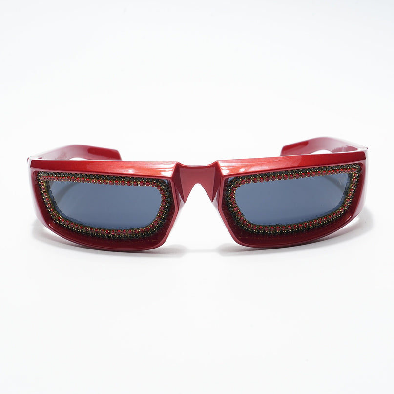 Black Wrap-Around Sunglasses - MG4355