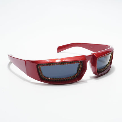 Black Wrap-Around Sunglasses - MG4355