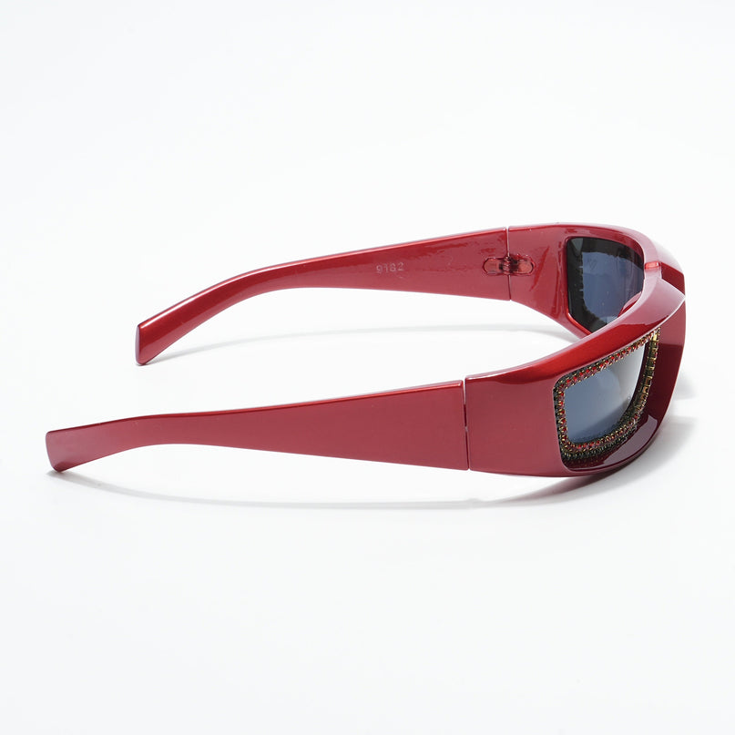 Black Wrap-Around Sunglasses - MG4355