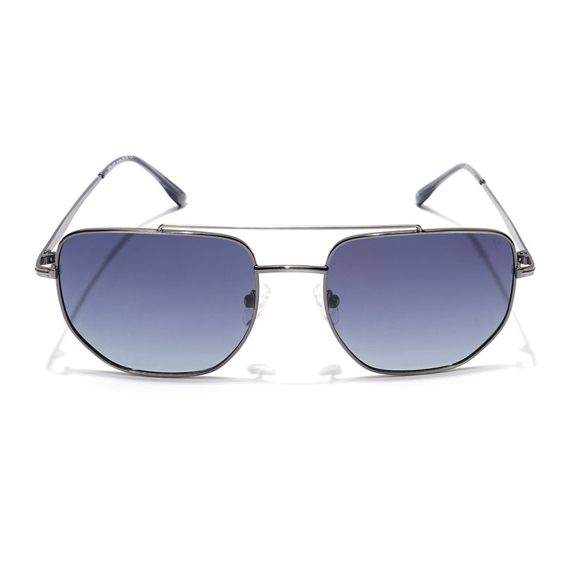 Voyage Select Square Polarized Sunglasses (Grey Lens | Silver Frame - SLPMG5951)