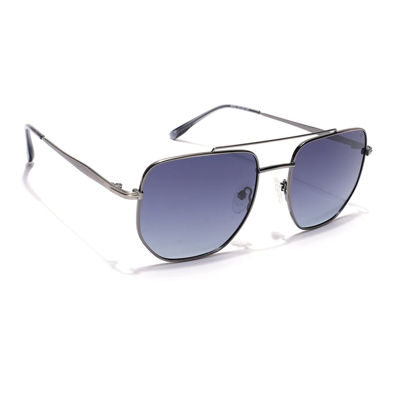 Voyage Select Square Polarized Sunglasses (Grey Lens | Silver Frame - SLPMG5951)