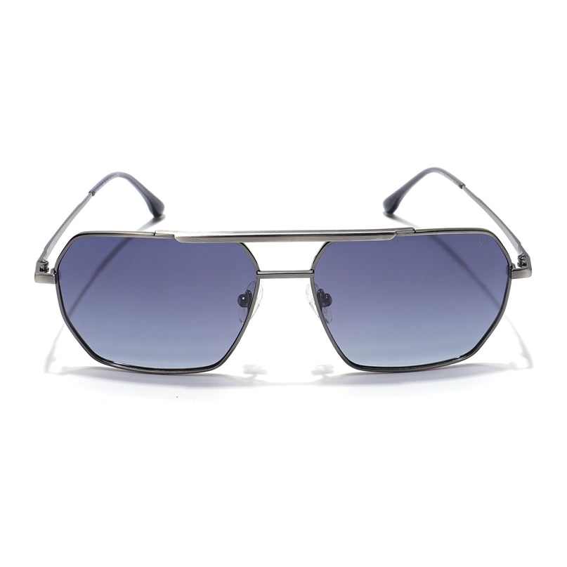 Voyage Select Square Polarized Sunglasses (Grey Lens | Silver Frame - SLPMG5956)