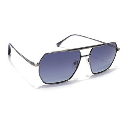 Voyage Select Square Polarized Sunglasses (Grey Lens | Silver Frame - SLPMG5956)