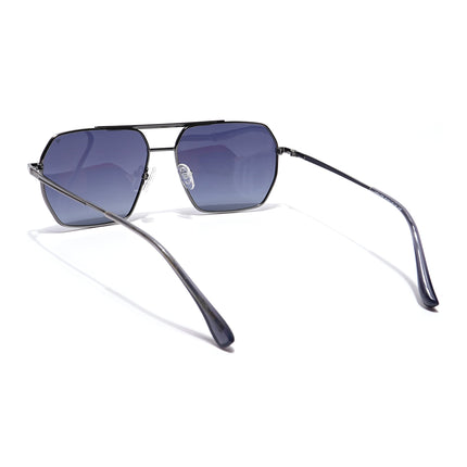Voyage Select Square Polarized Sunglasses (Grey Lens | Silver Frame - SLPMG5956)