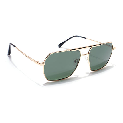 Voyage Select Square Polarized Sunglasses (Olive Lens | Golden Frame - SLPMG5958)