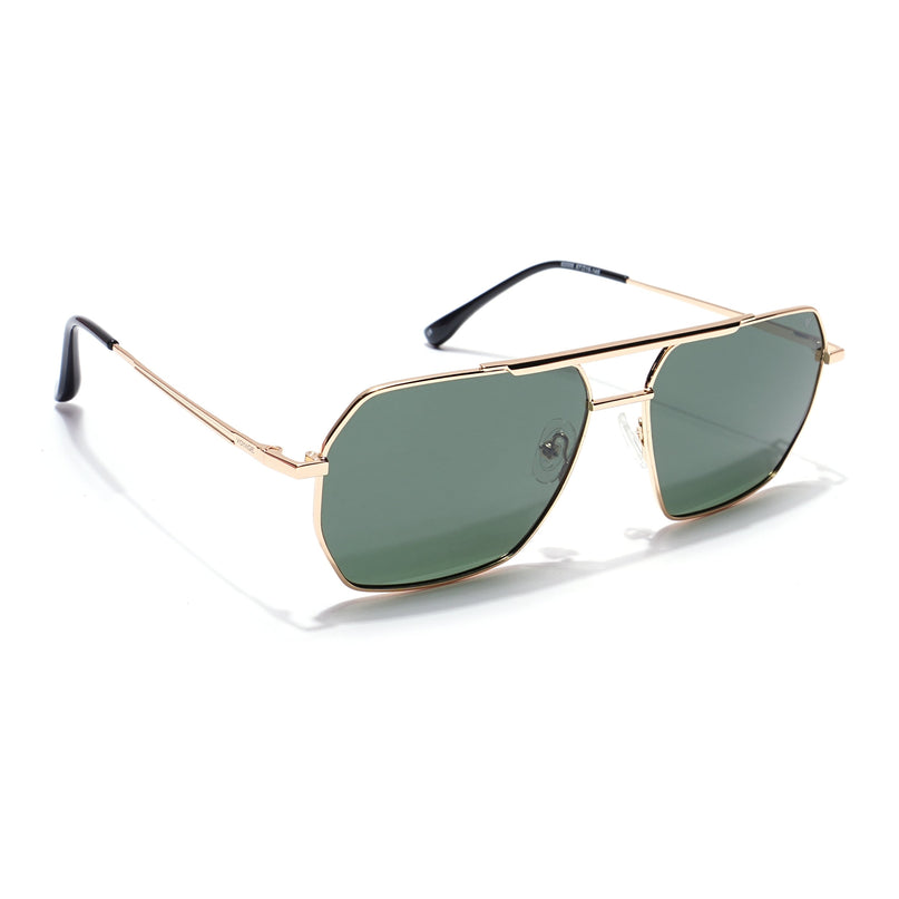 Voyage Select Square Polarized Sunglasses (Olive Lens | Golden Frame - SLPMG5958)
