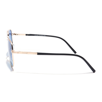 Voyage Select Square Polarized Sunglasses (Blue Lens | Golden Frame - SLPMG5947)