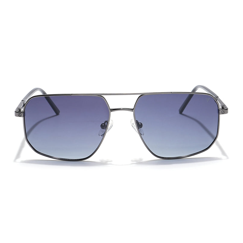 Voyage Select Square Polarized Sunglasses (Grey Lens | Silver Frame - SLPMG5948)