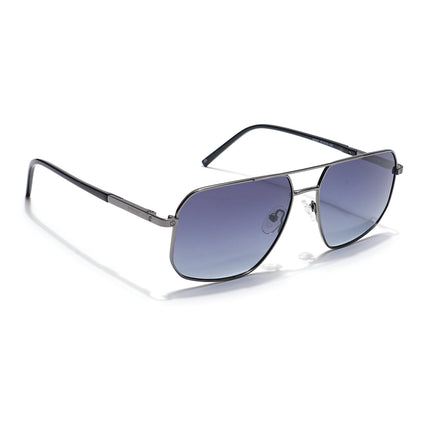 Voyage Select Square Polarized Sunglasses (Grey Lens | Silver Frame - SLPMG5948)