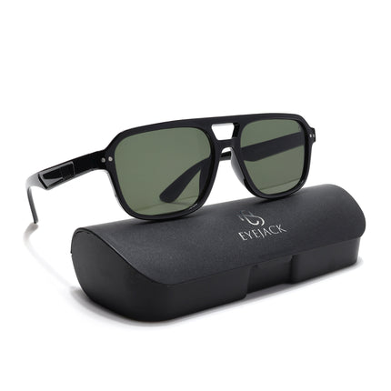 Eyejack Black Wayfarer Sunglasses for Men & Women (9265CL968)