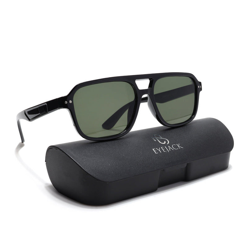 Eyejack Black Wayfarer Sunglasses for Men & Women (9265CL968)