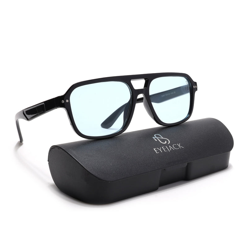 Eyejack Black Wayfarer Sunglasses for Men & Women (9265CL969)