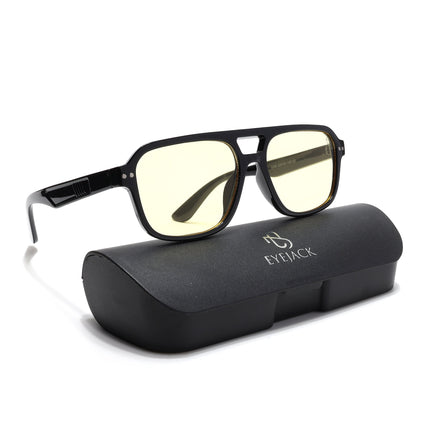 Eyejack Black Wayfarer Sunglasses for Men & Women (9265CL970)