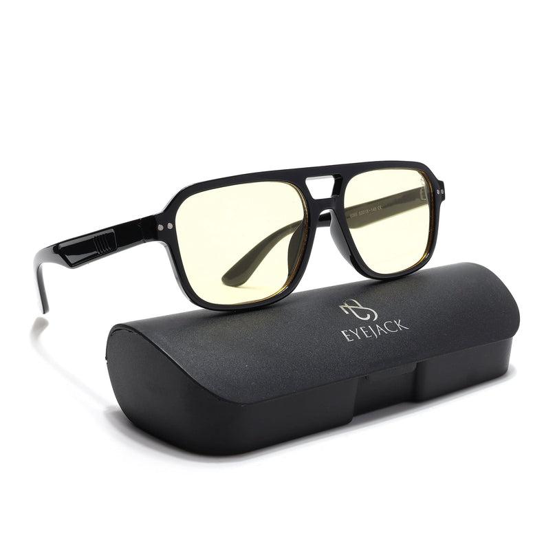Eyejack Black Wayfarer Sunglasses for Men & Women (9265CL970)