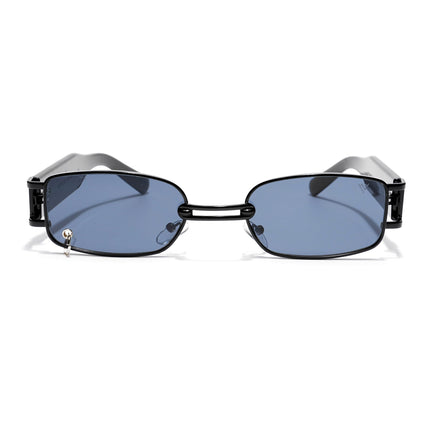 Punk | Black Rectangle Sunglasses | Black Lens - MG5209