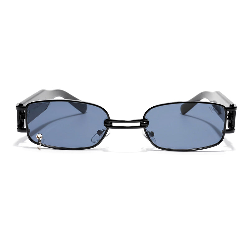 Punk | Black Rectangle Sunglasses | Black Lens - MG5209